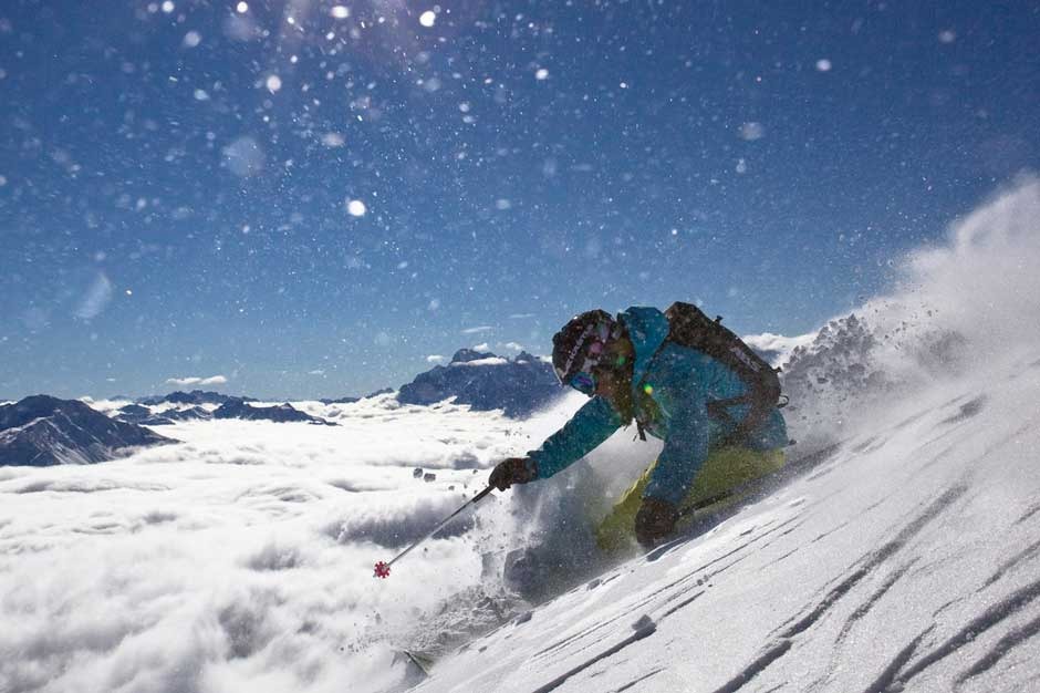 Offpiste skiing course in Cortina Dolomiti SkiRock