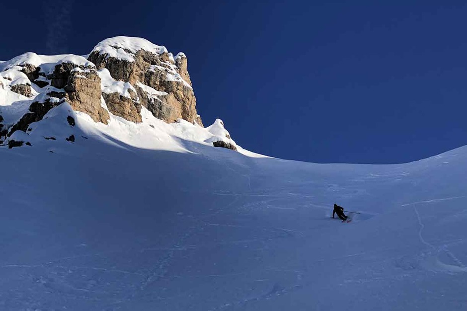 Ski Mountaineering from Lago di Braies to Col de Riciogogn Dolomiti